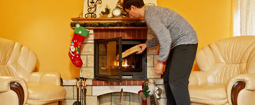 Rusted Metal Fireplace Restoration in Bloomingdale, Florida